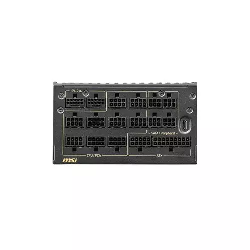 MSI MEG Ai1600t PCIE5 1600W 80 PLUS Titanium Fully Modular ATX Power Supply - 3