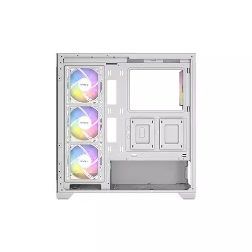 Antec CX300 ARGB Pre-installed 4 ARGB Fan Mid Tower ATX Gaming Case (White) - 3