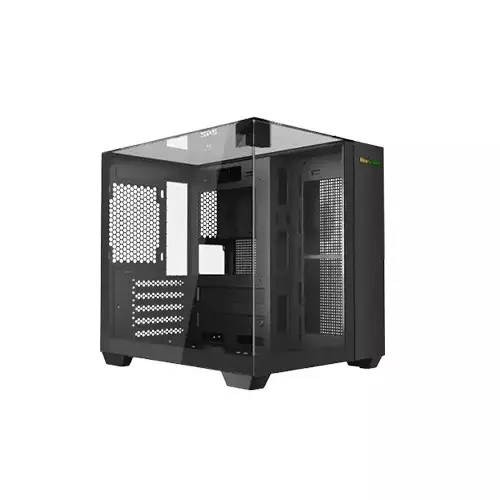 MaxGreen S275-33 Mid-Tower M-ATX Gaming Computer Black Case - 2