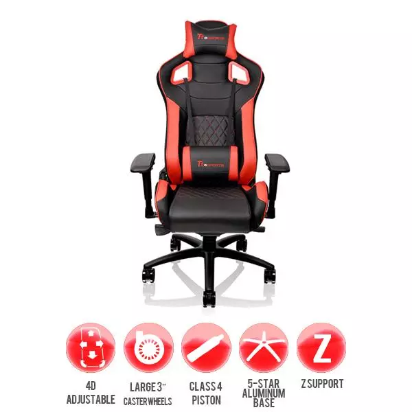 Thermaltake GT FIT 100 Professional Red Gaming chair #GC-GTF-BRMFDL-01 - 1