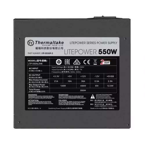 Thermaltake Litepower 550W Sleeve Cable Power Supply with 3 years warranty - 2