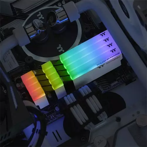 Thermaltake TOUGHRAM RGB 16GB(2 x 8GB) DDR4 3600Mhz Desktop Ram (White) - 1