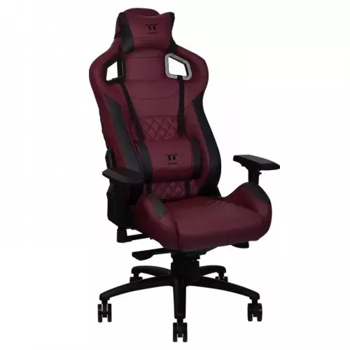 Thermaltake X-Fit Real Leather Burgundy-Red Gaming Chair - 1