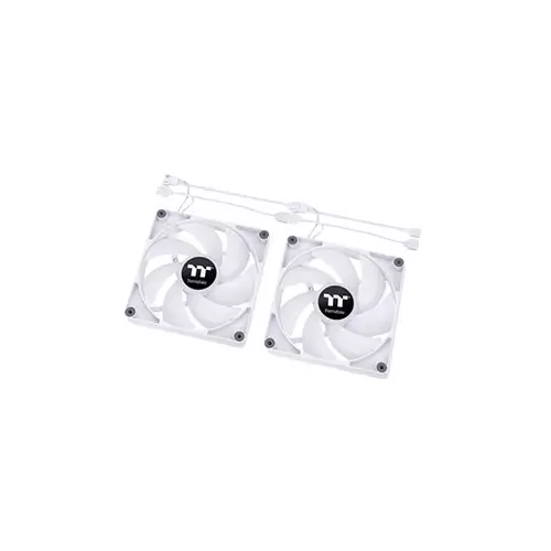 THERMALTAKE CT120 ARGB SYNC PC COOLING CASE FAN WHITE (2-FAN PACK) - 1