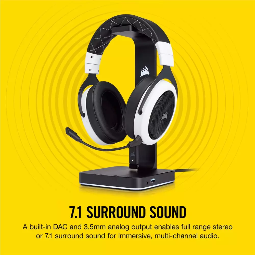 Corsair ST100 RGB Premium Headset Stand with 7.1 Surround Sound - 4