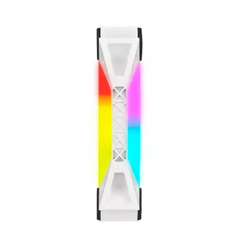 Corsair iCUE QL120 RGB 120mm PWM White Triple Case Fan with Lighting Node Core - 3