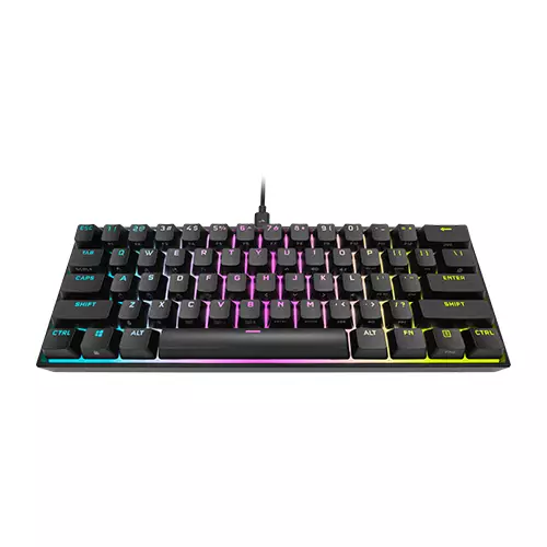 Corsair K65 RGB MINI 60% CHERRY MX SPEED Mechanical Gaming Keyboard ​(Black) - 1