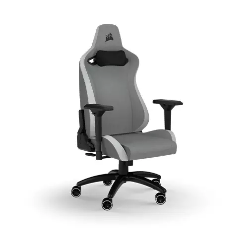 CORSAIR TC200 FABRIC GAMING CHAIR (Light Grey-White) - 2