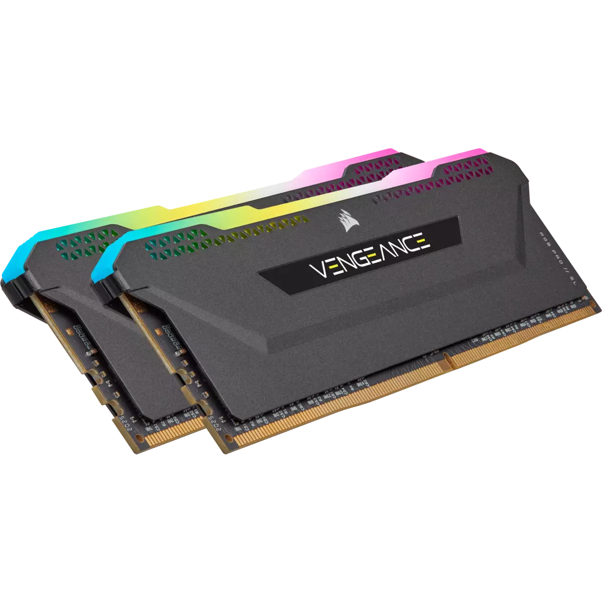 CORSAIR VENGEANCE RGB PRO SL 16GB (2x8GB) DDR4 DRAM 3200MHz C16 RAM KIT (BLACK) - 1