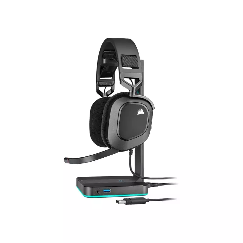 CORSAIR HS80 RGB USB WIRED GAMING HEADSET (CARBON ) - 3