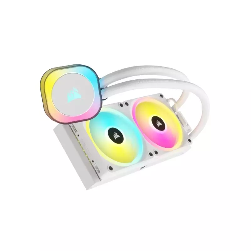 CORSAIR ICUE LINK H100I RGB ALL IN ONE LIQUID CPU COOLER (WHITE) - 2