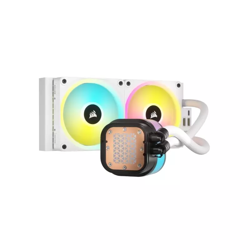CORSAIR ICUE LINK H100I RGB ALL IN ONE LIQUID CPU COOLER (WHITE) - 3