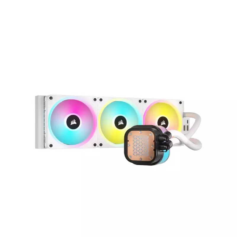 CORSAIR ICUE LINK H150I RGB ALL IN ONE LIQUID WHITE CPU COOLER - 1