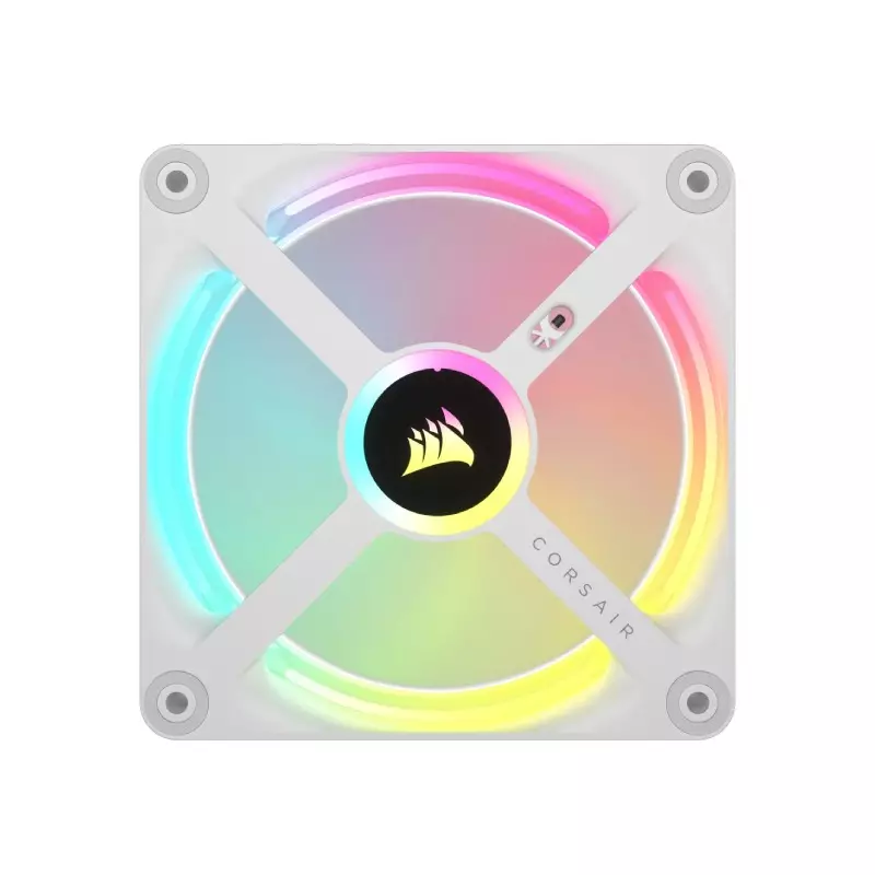 CORSAIR ICUE LINK QX120 RGB 120MM PWM WHITE TRIPLE CASE FANS - 1