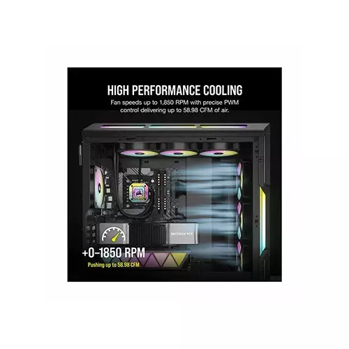 CORSAIR ICUE AR120 Digital ARGB PWM 120mm Black Single Case Fan - 2