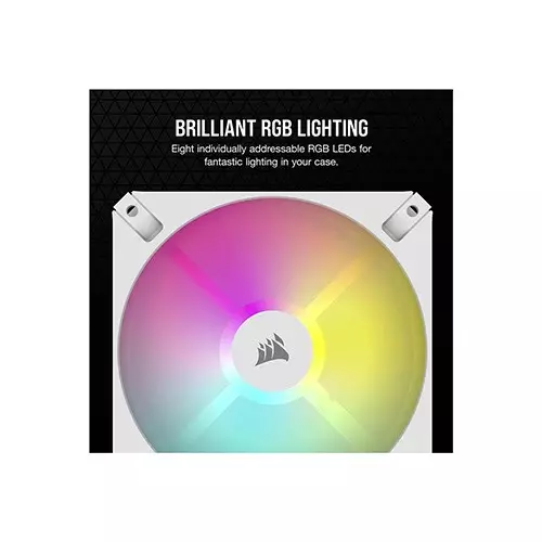 CORSAIR ICUE AR120 Digital ARGB PWM 120mm White Single Case Fan - 2