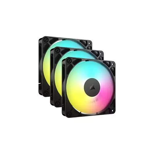 Corsair RS120 ARGB 120mm Triple Pack PWM Fans (Black) - 1