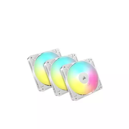Corsair RS120 ARGB 120mm PWM Fans Triple Pack (White) - 1