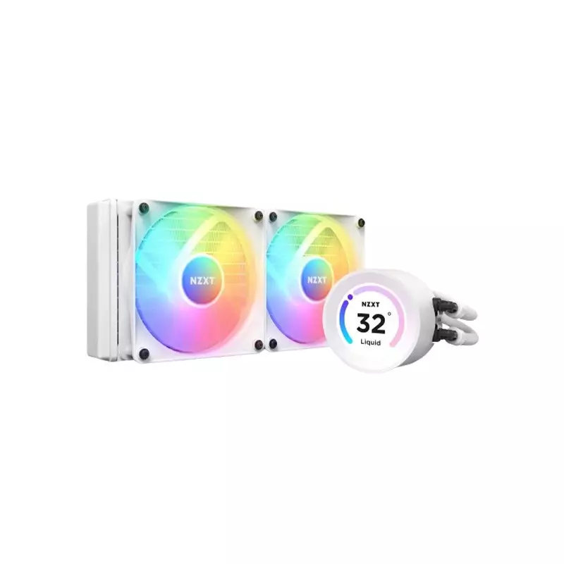 NZXT Kraken Elite RL-KR24E-W1 240mm AIO CPU Liquid Cooler with LCD Display