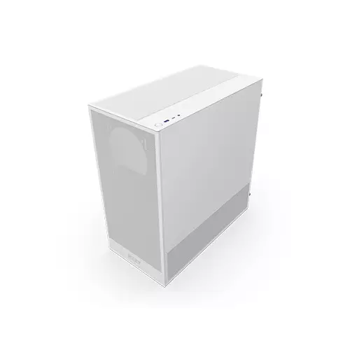 NZXT H5 Flow 2024 Edition Compact ATX Mid-Tower High Airflow Gaming Casing (White) - 3
