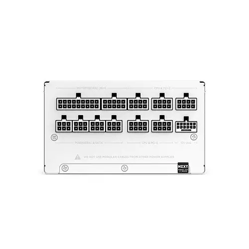 NZXT C850 850 Watt 80 Plus Gold ATX 3.1 Full-Modular Power Supply (White) - 3