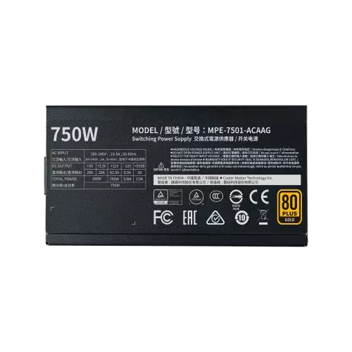 Cooler Master MWE 750W V2 Fully Modular 80 Plus Gold Certified Power Supply - 3
