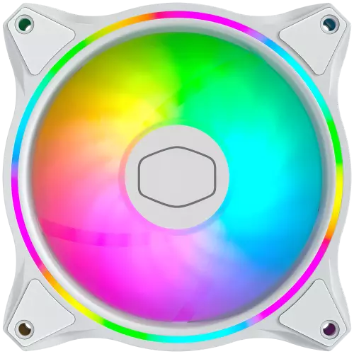 Cooler Master MasterFan MF120 Halo White ARGB 120mm Case Fan - 1