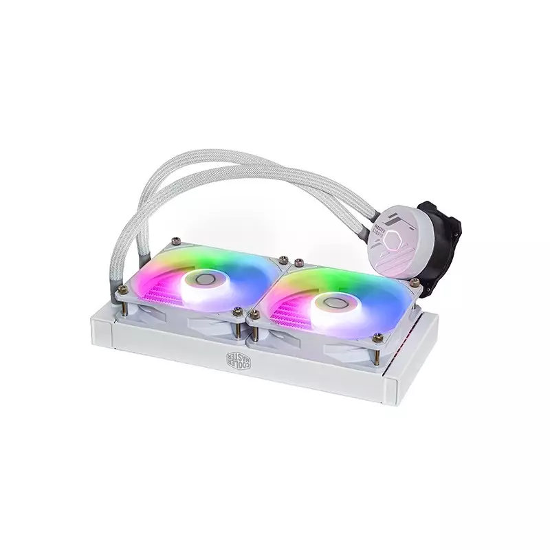 Cooler Master MasterLiquid 240L Core ARGB 240mm Liquid CPU Cooler (White) - 3