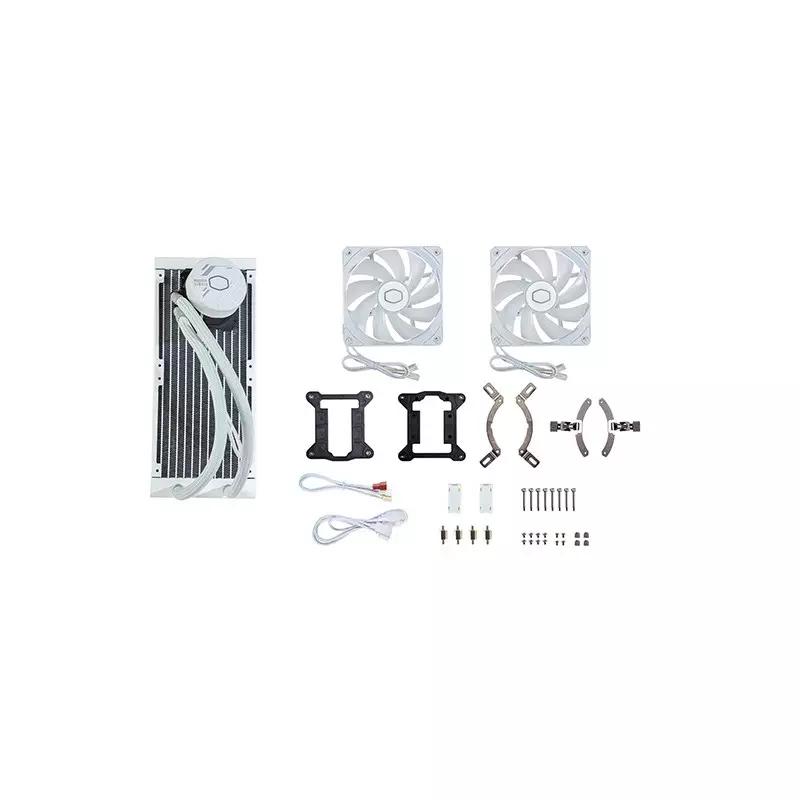 Cooler Master MasterLiquid 240L Core ARGB 240mm Liquid CPU Cooler (White) - 4