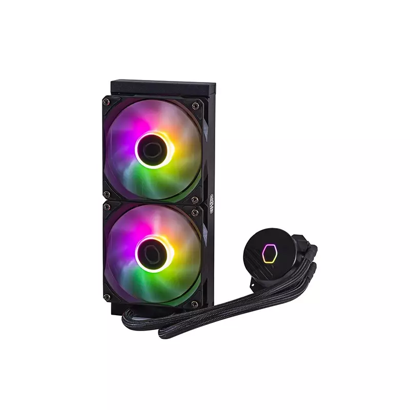 Cooler Master MasterLiquid 240L Core ARGB 240mm Liquid CPU Cooler (Black) - 3