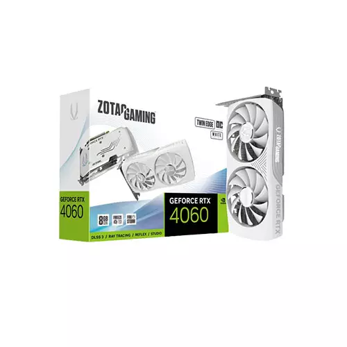 Zotac Gaming Geforce RTX 4060 8GB Twin Edge OC Graphics Card (White)