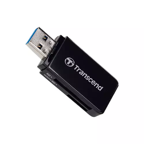 TRANSCEND TS-RDF5K USB 3.1 GEN 1 GEN1 UHS-I SD MICRO SD CARD READER (BLACK) - 1