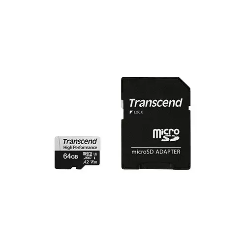 Transcend TS64GUSD330S 64GB  UHS-I U3 MicroSD Memory Card - 1