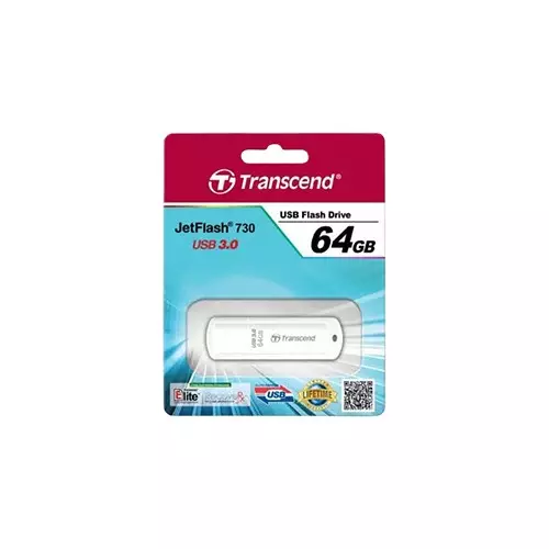 Transcend JETFLASH 730 64GB USB 3.1 White PenDrive - 2