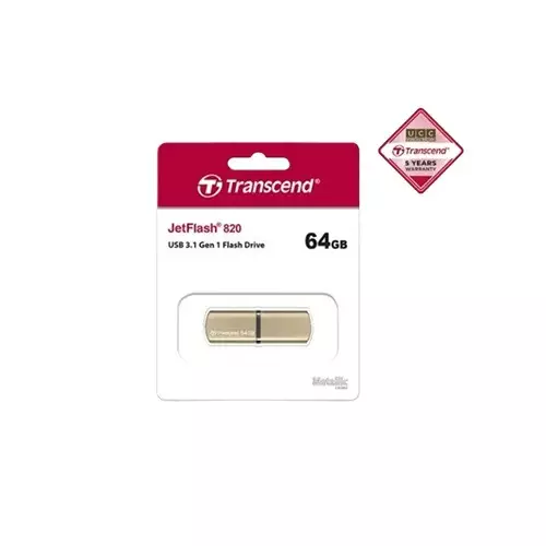Transcend Jetflash 820 64GB USB 3.1 Gold Pen Drive - 2