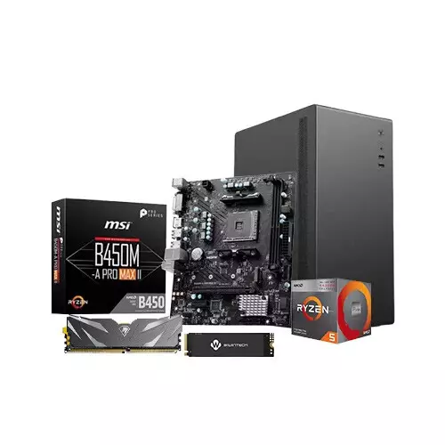 AMD Ryzen 5 3400G B450M-A PRO MAX II 8GB RAM 256GB SSD Desktop PC