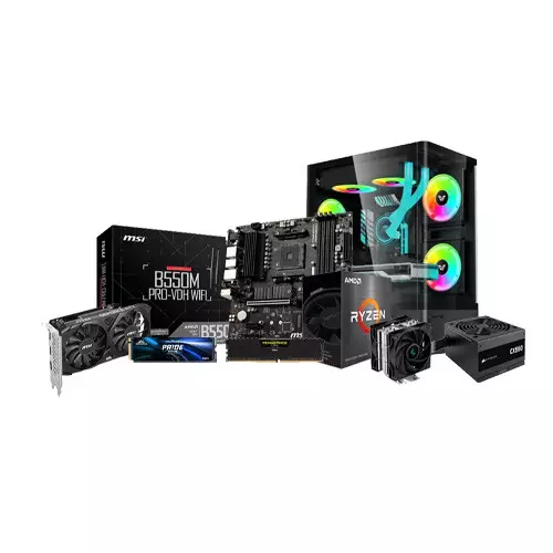 AMD Ryzen 5 5600X RTX 3050 16GB(8X2) RAM 512GB Gen4 NVMe SSD Gaming PC