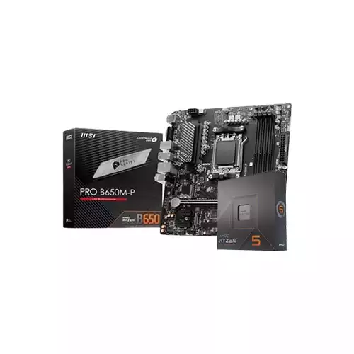 AMD Ryzen 5 7600X Processor With MSI PRO B650M-P Motherboard