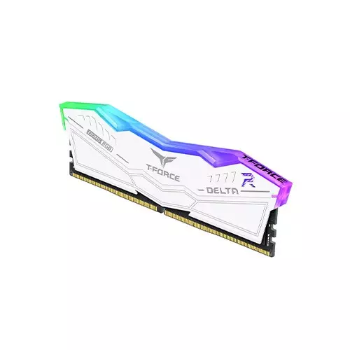TEAM T-FORCE DELTA RGB 16GB DDR5 6000MHz CL38 Desktop RAM (White) - 3