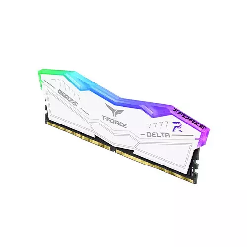 TEAM T-FORCE DELTA RGB 16GB (2x8GB) 6000MHz DDR5 Gaming Desktop RAM (White) - 1