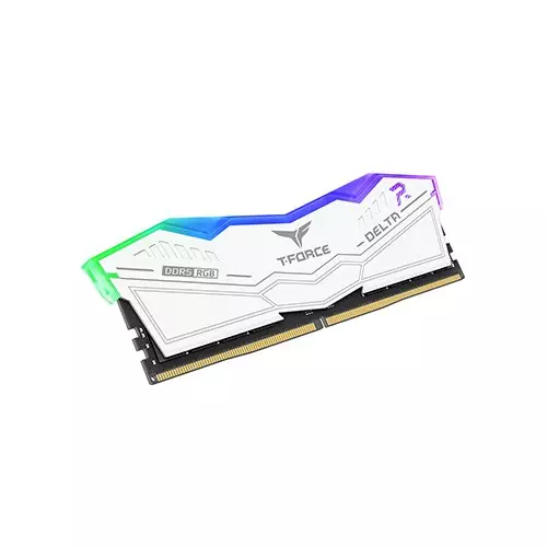 TEAM T-FORCE DELTA RGB 16GB (2x8GB) 6000MHz DDR5 Gaming Desktop RAM (White) - 2