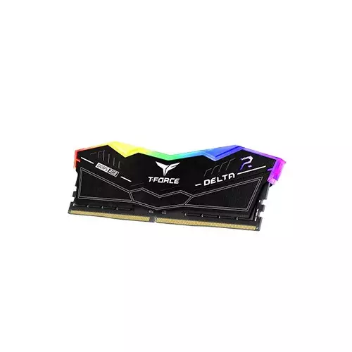 Team T-Force Delta RGB 32GB (16GBx2) DDR5 6000MHz CL38 Black Gaming Desktop RAM with Heatsink - 1