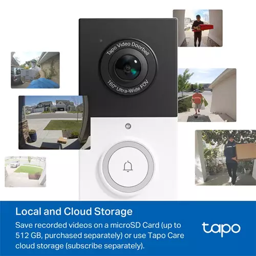 TP-Link Tapo D210 Smart WiFi Video Doorbell Camera - 0