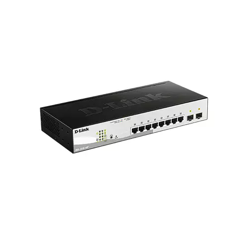 D-Link DGS-1210-10P 08 Port Gigabit Smart Switch With 02 Port SFP - 1