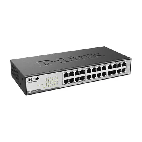 D-Link DES-1024D 24-Ports Fast Ethernet Unmanaged Rack Mount Switch - 0