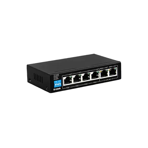 D-LINK DES-F1006P-E 6 PORT UNMANAGED POE SWITCH - 1