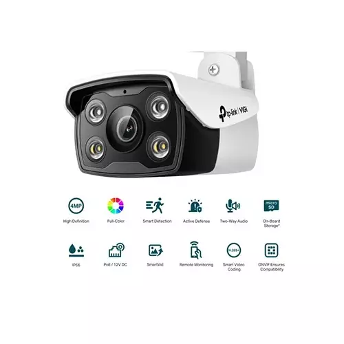 TP-Link VIGI C340 4MP 4mm Lens Outdoor IR Bullet IP Camera - 1