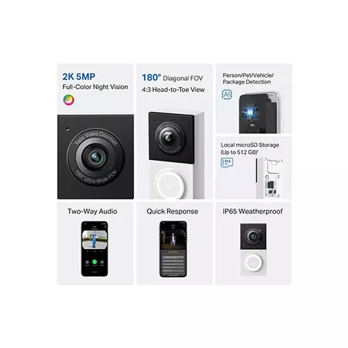 TP-Link Tapo D130 Smart Wired Video Doorbell - 2