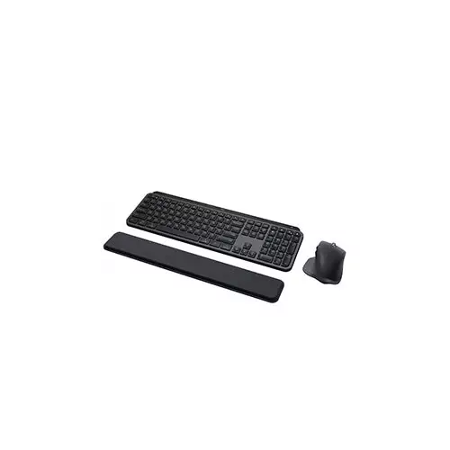 Logitech MX Keys S Wireless Graphite Keyboard & Mouse Combo With Palmrest - 1