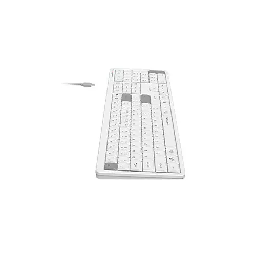 A4tech Fstyler FBX55C Dual-Mode 2.4G Wireless Keyboard - White - 2
